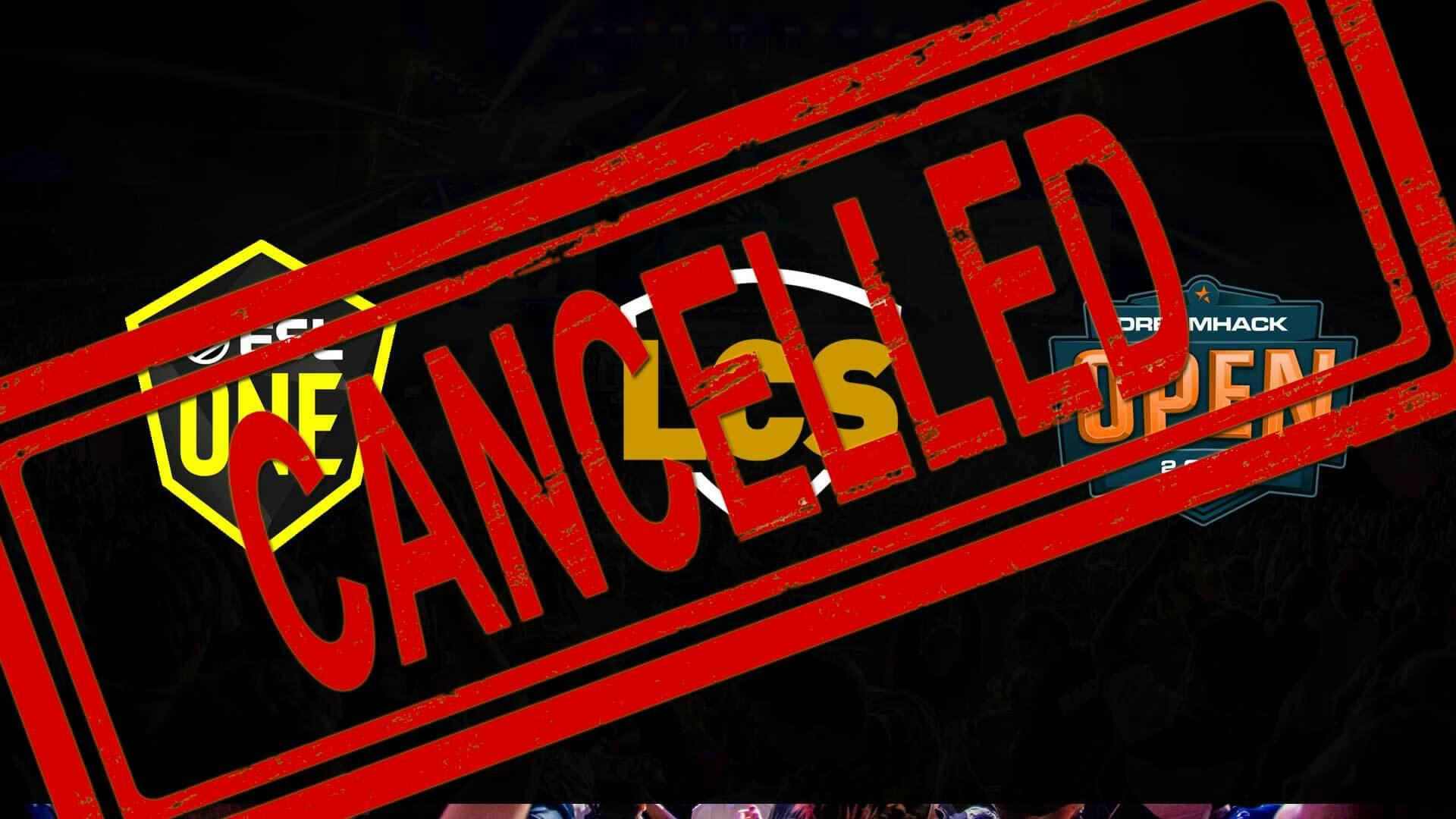 Esports Tournaments Cancelled Because of the Coronavirus Outbreak